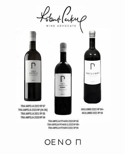 Oeno P Tria Ampelia 2021 Assyrtiko (Three single vineyards) 750ml RP 95